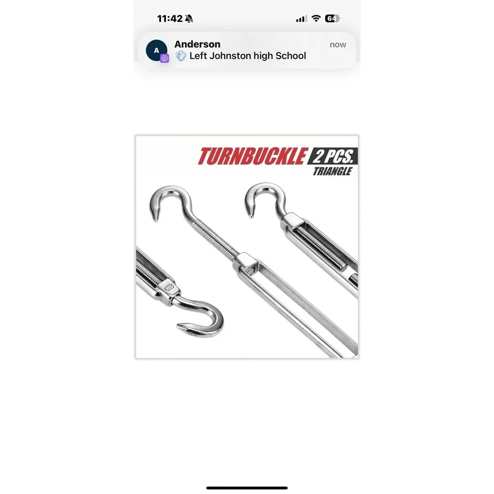 6 Inch ColourTree Hardware Kit for Sun Shade Sail Triangle Rectangle Install